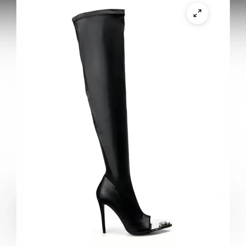 Elegant Black Over-the-Knee Boots - Picture 4 of 16